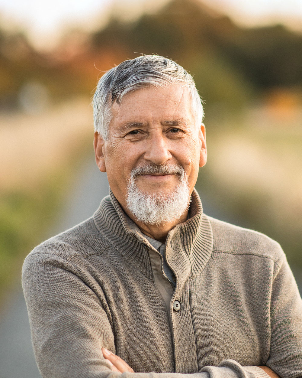 a man smiling for the camera